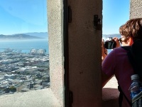Blick auf San Francisco Skyline vom Coit Tower